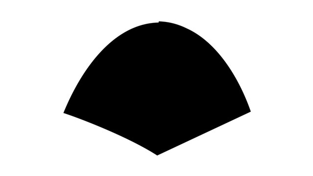 Clean flat vector line icon showing a simple camping tent, useful for campground signs, wilderness trip planners, park brochures, and adventure UI.