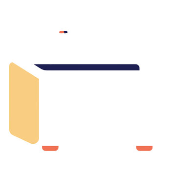 Flat design laptop vector illustration