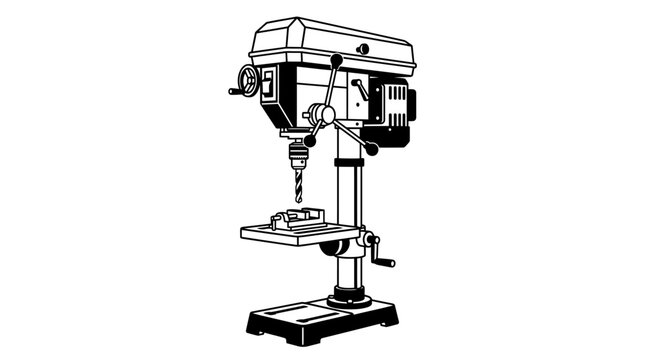 Industrial drill press machine for metalworking and woodworking applications
