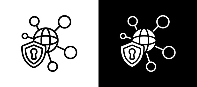 Secure Networking lineglyph icon