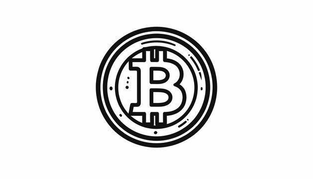 Bitcoin cryptocurrency logo symbol icon.