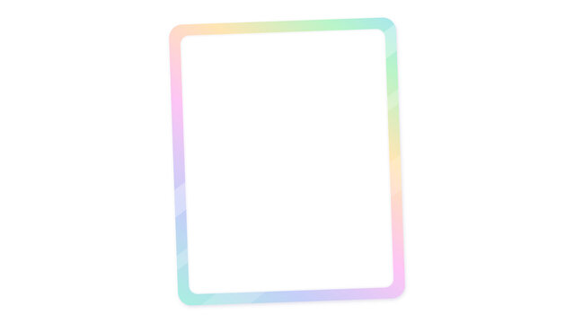 Holographic Frame with Transparent Background Texture