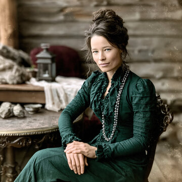 Vintage Victorian Woman Portrait AI Generative