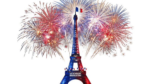  The Eiffel Tower stands against a stark white background, 8k image