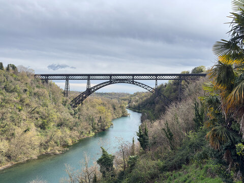 The famous San Michele bridge over the Adda river