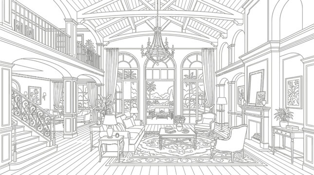 sketch of the church