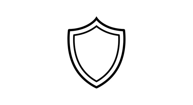 Unwavering Emblem: A Stark Line Art Guardian