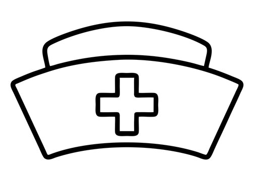 nurse cap (medical hat) outline icon