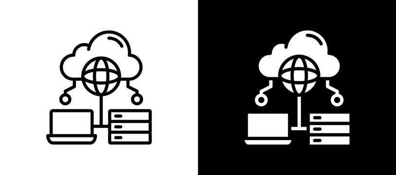 It Infrastructure lineglyph icon