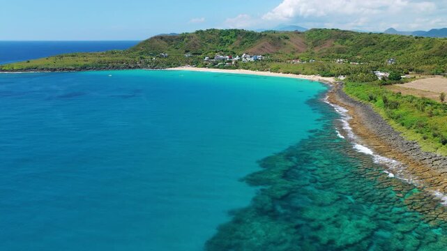 Aerial view of kenting national park and beautiful beach, Taiwan