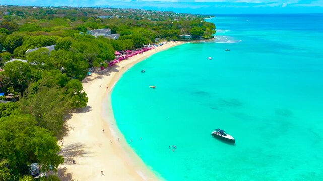 A 25 second clip of a tropical beach in Barbados. Shot via Drone in 6k downscaled to 4k.