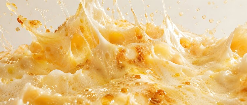 Stretching Melted Cheese Texture