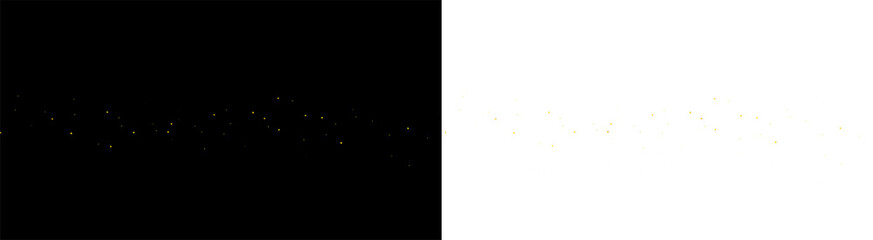 Seamless animated loop of tiny yellow gold dust particles falling against transparent backdrop. © Alema360