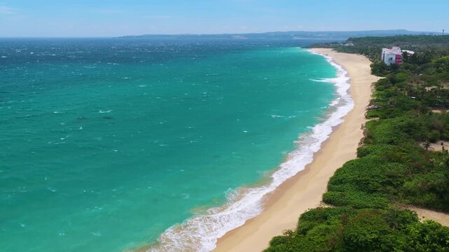 Aerial view of kenting national park and beautiful beach, Taiwan