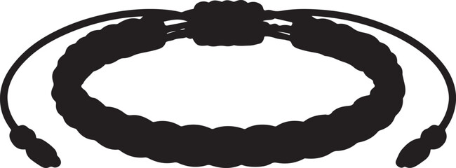 Black hand-drawn rope or beaded bracelet design © Soriyea