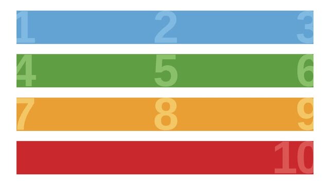 Vibrant modern clean animation of diverse children learning basic math counting numbers on a playful