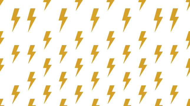A repeating pattern of bold golden lightning bolt icons arranged in a clean modern grid