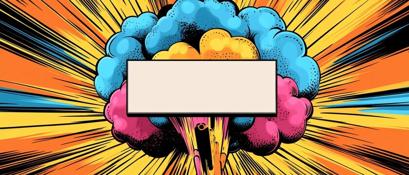 Vibrant comic book explosion background