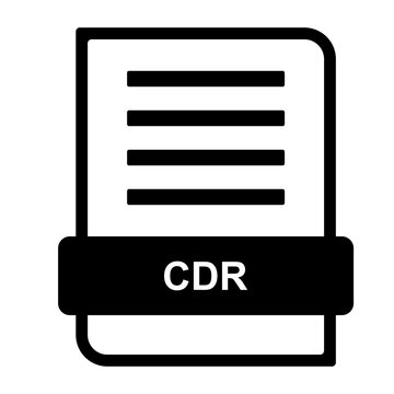 CDR CorelDraw Vector File Format Line Vector Icon Illustration