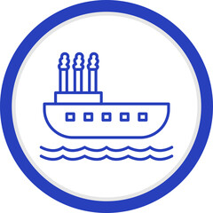 Fototapeta premium Steamboat Icon