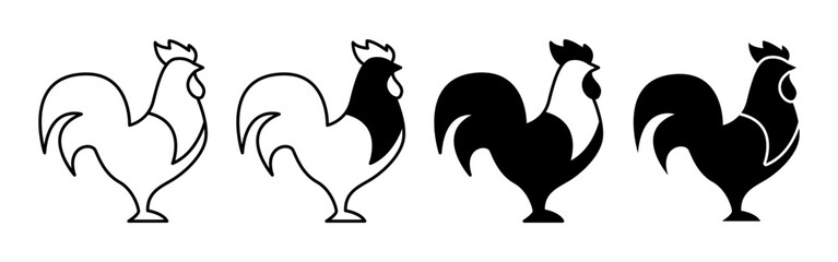 Colorful Rooster Illustrations for Bastille Day Celebrations. © drawnbybert