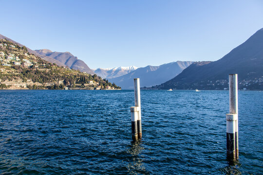 View Across Lake Como from Cernobbio, Lombardy, Italy