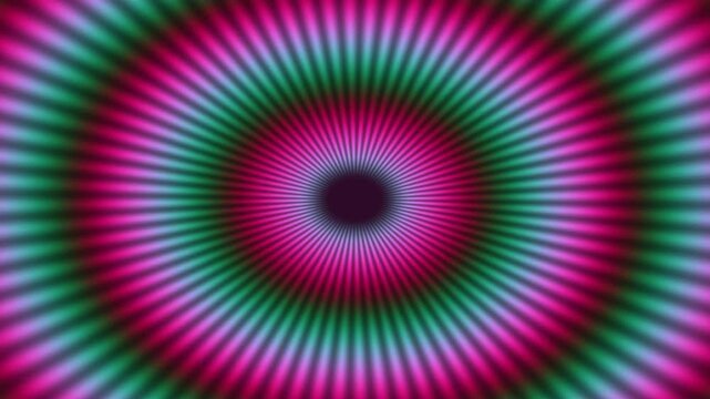 Colorful radial pattern with concentric circles and vibrant colors