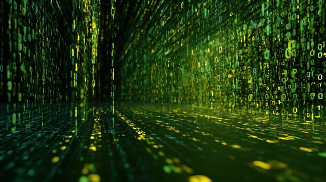 Digital stream of binary code