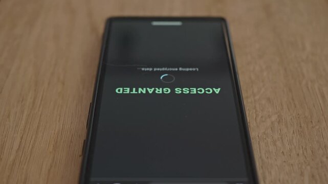 Two-factor authentication, security token confirmation on a mobile application, data encryption