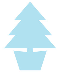 Obraz premium Blue Christmas Tree Vector Illustration