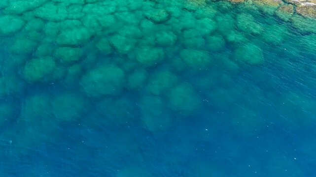 Aerial view of kenting national park and beautiful coastline , Taiwan