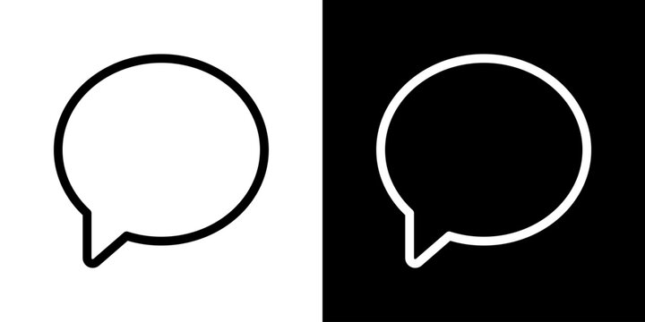 Speech Bubble Outline Icon Set. Communication, Messaging, And Chat Symbol Collection. Conversational Interface Design Element. Editable Stroke. Isolated Vector Illustration
