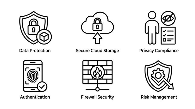 cybersecurity vector sets representing digital protection concepts.