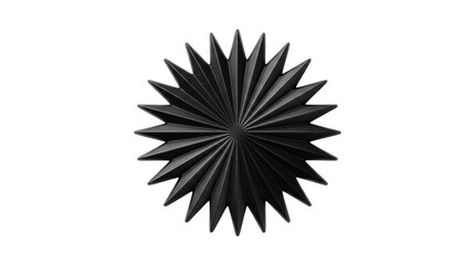 Fototapeta premium Geometric starburst pattern with sharp radial points in studio lighting isolated on transparent background
