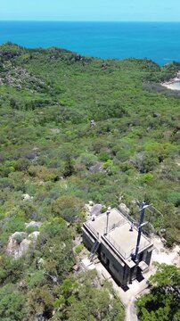 Vertical Aerial 4K Drone Footage Magnetic Island Queensland Australia Tropical Beach