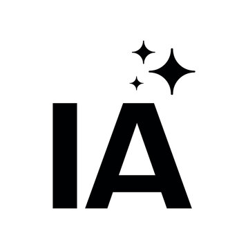 intelligence artificielle text on white background. artificial intelligence in french language