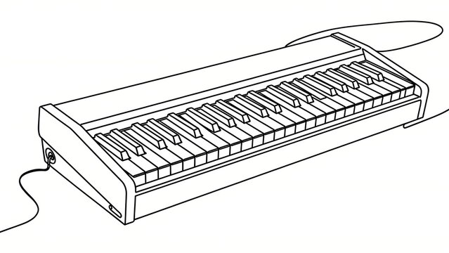 Black and white line drawing of a xylophone instrument.
