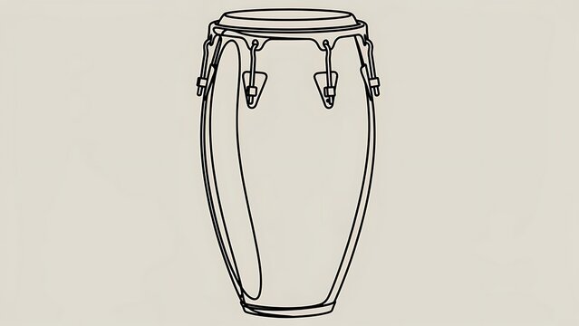 Conga drum illustration on white background.
