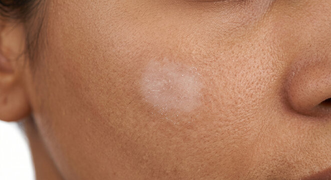 Pityriasis Alba Macule - - Macule in Human Skin &mdash; Medical Dermatology Plate (10-100)