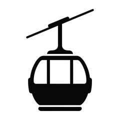 Cable car gondola silhouette icon © AlphaEdgeX