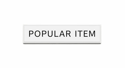 Fototapeta premium A popular item on a white background.