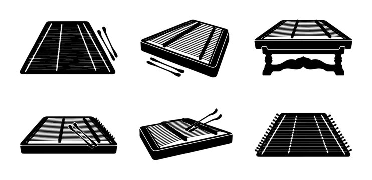Billiard Table Icons, Pool Table Vector Graphics, Game Room Elements
