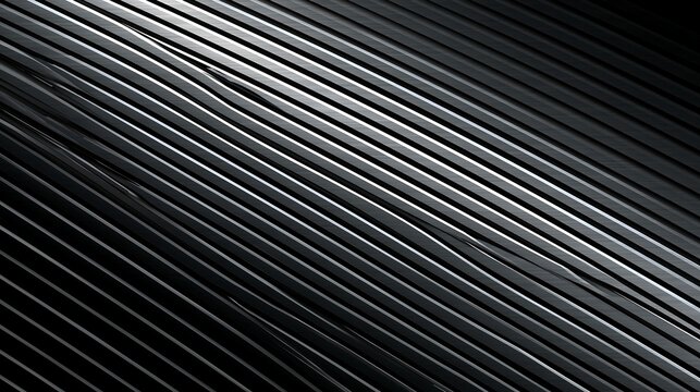 Abstract metallic ribbed texture with dramatic lighting and depth of field