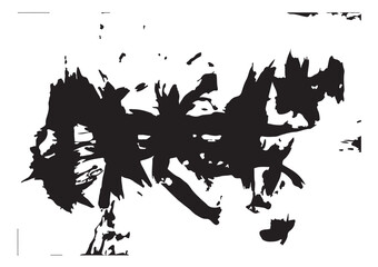 Black and white silhouette of a horse standing with flowing mane and tail in a dramatic artistic style © Micro Design-id
