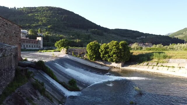 Calls Loch Shot at Sunset on Cavalciotto Waterfall in Prato Tuscany Italy
