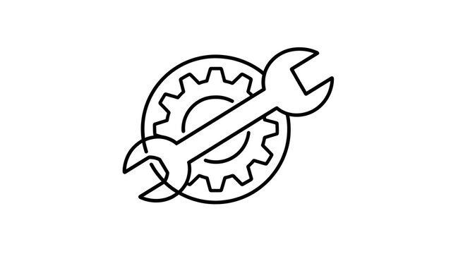 Mechanical tools icon on white background.