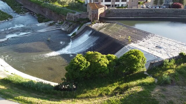 Calls Loch Shot at Sunset on Cavalciotto Waterfall in Prato Tuscany Italy