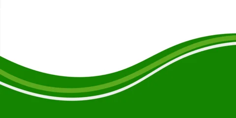 Fototapeten Grün Abstract green wave footer background with clean white copy space.  © Kayra Muhit