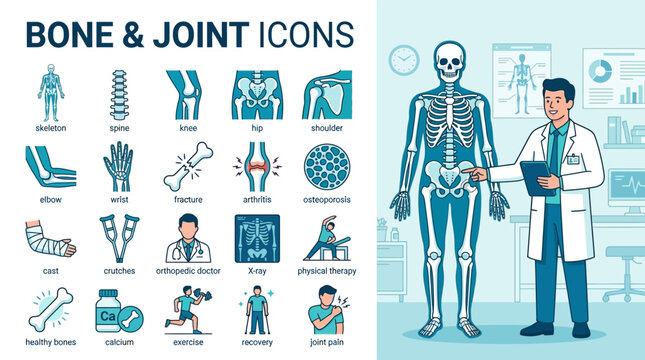 Comprehensive View Of Human Skeletal System.