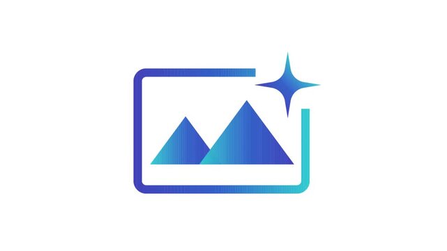 Ai generates icon artificial intelligence star logo